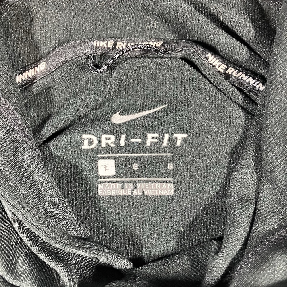 Nike Dri Fit Hoodie Running Shirt Sleeveless Black Reflective Training Men's L - Picture 3 of 9